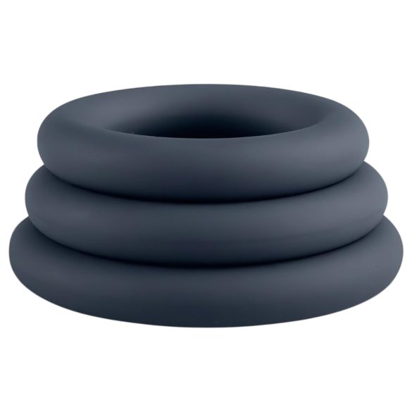 Boners - zestaw pierścieni na penisa - 3 sztuki - szary