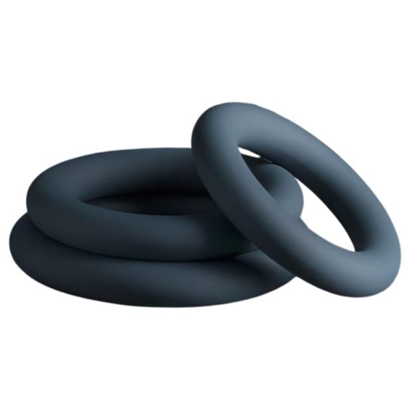 Boners - zestaw pierścieni na penisa - 3 sztuki - szary