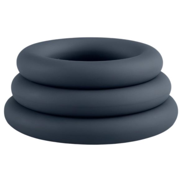 Boners - zestaw pierścieni na penisa - 3 sztuki - szary