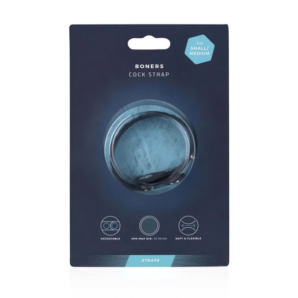 Boners - pierścień erekcyjny regulowany - silikon szary S/M
