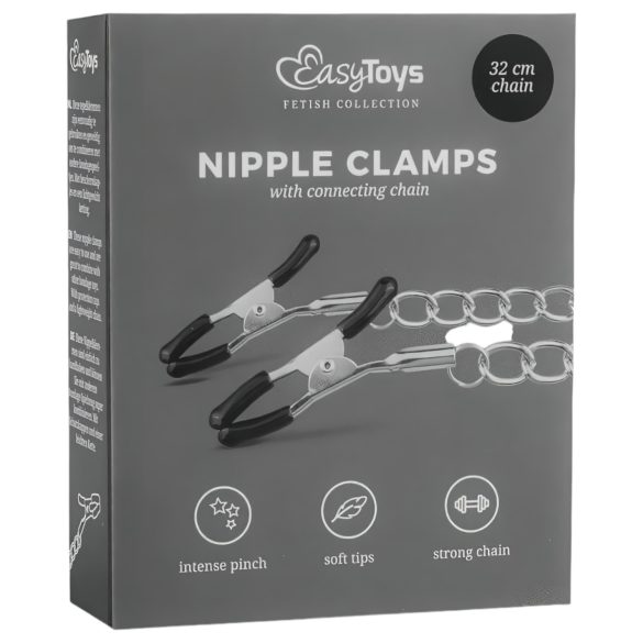 EasyToys - klipsy do sutków z łańcuszkiem (1 para)