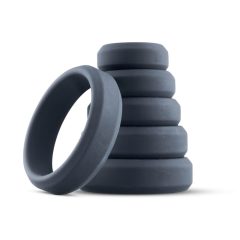   Boners - Zestaw silikonowych pierścieni na penisa - 6 sztuk (szary)