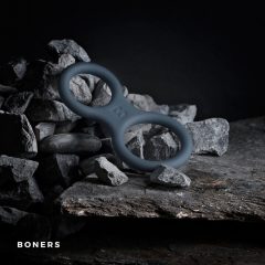   Boners Classic - pierścień na penisa i jądra w jednym (szary)
