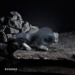   Boners Get Rock Hard - pierścień na penisa i pierścień na kutasa (szary)