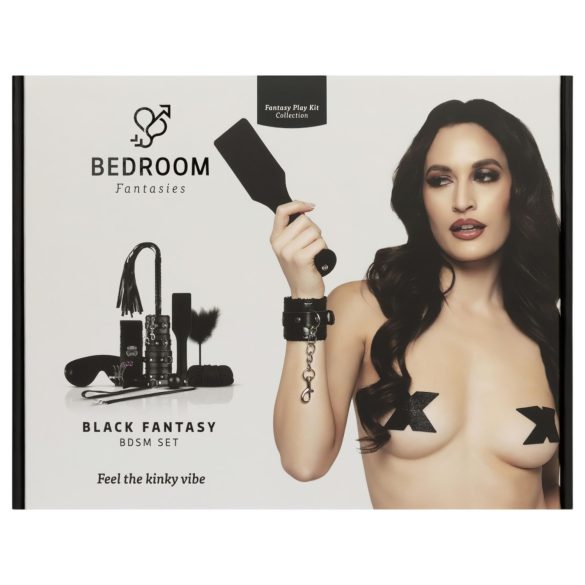 Secret Pleasure Chest - zestaw BDSM dla zaawansowanych - 14 elementów - czarny