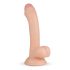 Real Fantasy Vince - dildo z moszną i napletkiem - 19,5 cm (naturalny)
