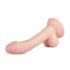 Real Fantasy Vince - dildo z moszną i napletkiem - 19,5 cm (naturalny)