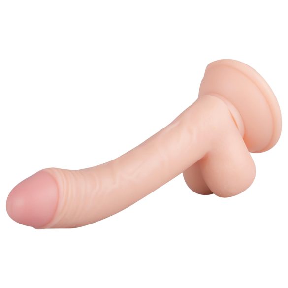 Real Fantasy Vince - dildo z jądrami i napletkiem - 19,5 cm - cielisty