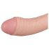 Real Fantasy Vince - dildo z jądrami i napletkiem - 19,5 cm - cielisty