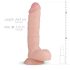Real Fantasy Glynn - realistyczny dildo z jądrami - 25cm (naturalny)