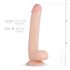 Real Fantasy Elvin - realistyczny dildo z jądrami - 28cm (naturalny)