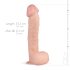 Real Fantasy Lexon - realistyczne dildo z jądrami - 33 cm (naturalne)