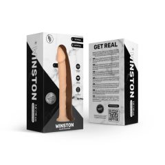   Real Fantasy Winston - zasilany bateryjnie, uruchamiany stopą, realistyczny wibrator (19 cm) - naturalny