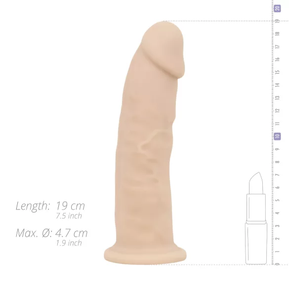 Real Fantasy Winston - wibrator z przyssawką - 19 cm - beżowy