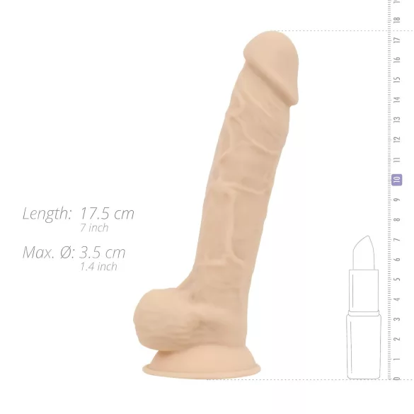 Real Fantasy Percy - dildo realistyczne - 18 cm - kolor cielisty