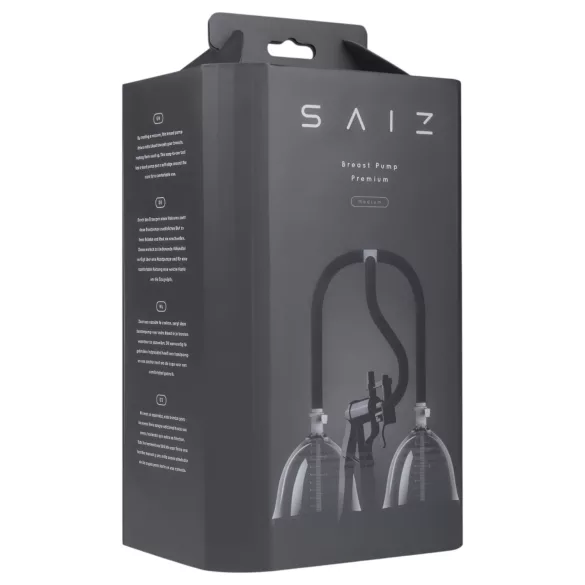 Saiz Premium - podwójny laktator - mały - przezroczysty/czarny