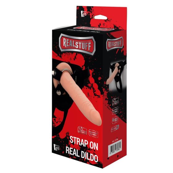 RealStuff Strap-On - dildo z wąskim paskiem (naturalne)
