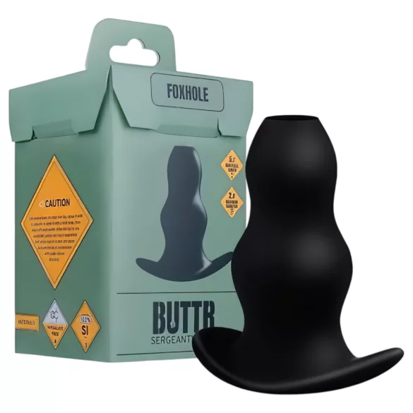 BUTTR - korek analny z otworem - czarny