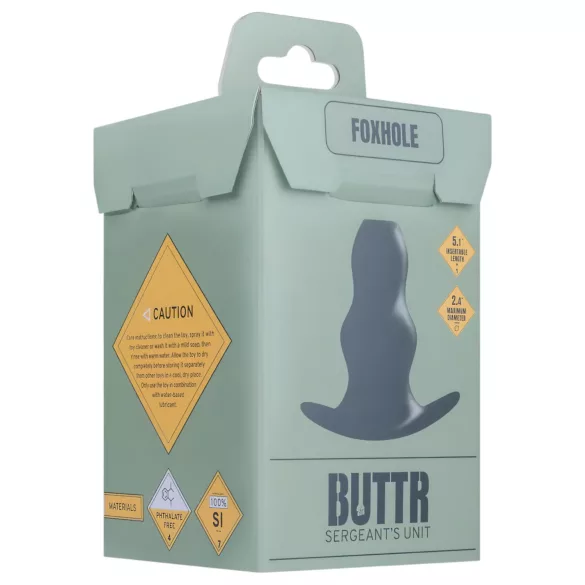 BUTTR - korek analny z otworem - czarny