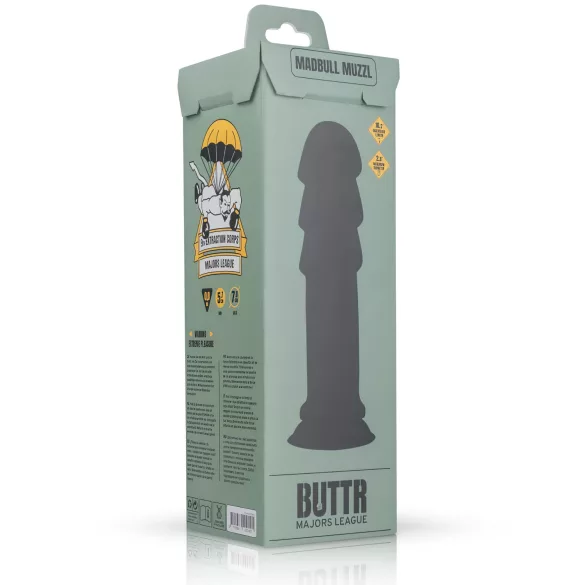 BUTTR Madbull Muzzl - dildo z przyssawką - czarny