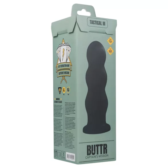 BUTTR Tactical III - dildo z przyssawką - czarny