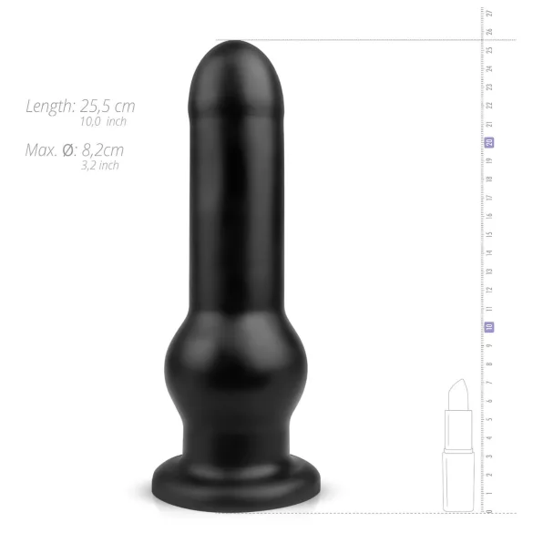 BUTTR - dildo z przyssawką - realistyczny - czarny