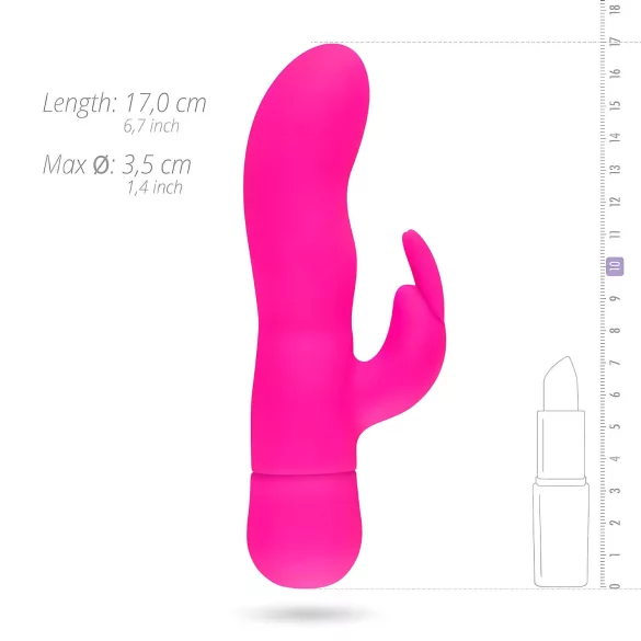 Easytoys Mad Rabbit - wibrator króliczek do łechtaczki - silikon różowy