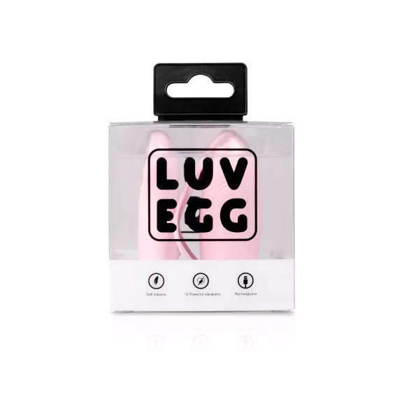 LUV EGG - jajko wibrujące bezprzewodowe ładowane USB różowe