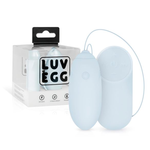 LUV EGG - akumulatorowe, zdalnie sterowane jajko wibrujące (niebieskie)
