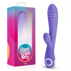   Good Vibes Only Fane Rabbit - wibrator króliczek z wypustką - silikon fioletowy
