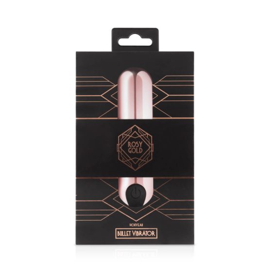 Rosy Gold Bullet - ładowalny mini wibrator typu bullet (różowe złoto)