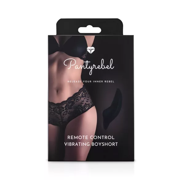 Pantyrebel - majtki wibrujące z pilotem - czarne - rozmiar S-L