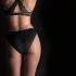 Pantyrebel - czarne majtki typu high-leg + wibrator sterowany radiowo (S-L)