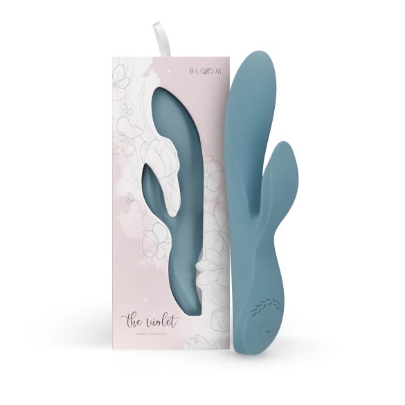 Bloom Violet Rabbit - wibrator do punktu G z ramieniem na łechtaczkę (turkusowy)