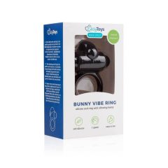 EasyToys Bunny - wibrujący pierścień na penisa (czarny)