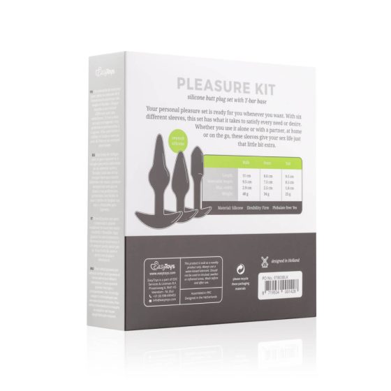 Easytoys Pleasure kit - zestaw dild analnych (czarny)