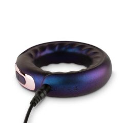   Hueman Saturn - zasilany bateryjnie, wodoodporny wibrujący pierścień na penisa (fioletowy)
