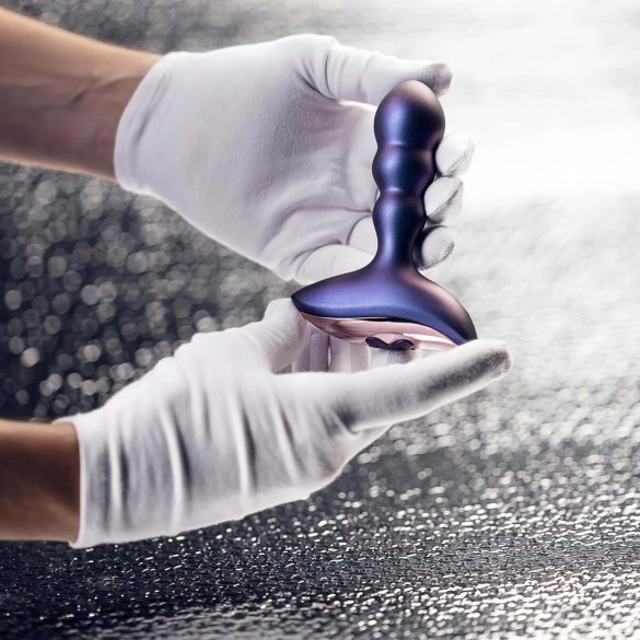 Hueman Interstellar - falisty wibrator analny (fioletowy)
