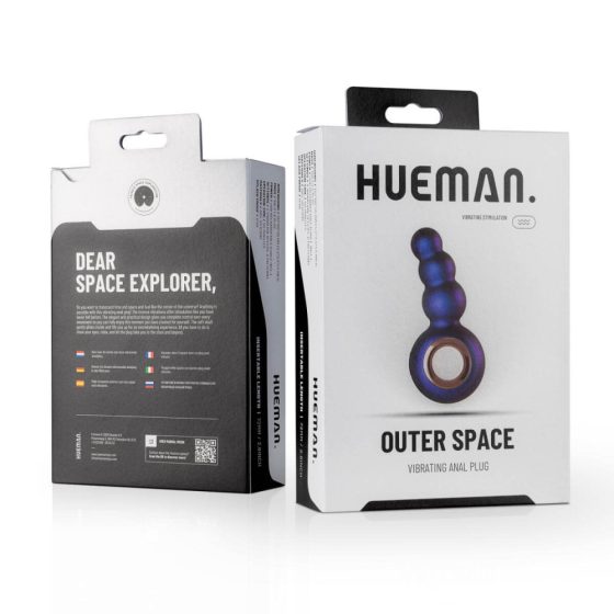 Hueman Outer Space - ładowalny wibrator analny z koralikami (fioletowy)