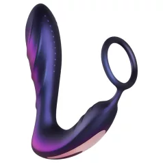   Hueman Black Hole - wibrujący analny dildo sterowany radiowo z pierścieniem na penisa (fioletowy)