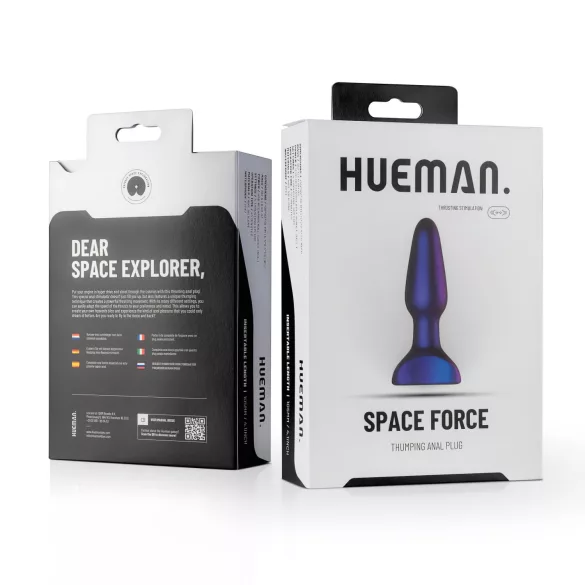 Hueman Space Force - wodoszczelny wibrujący stymulator analny - fioletowy