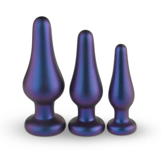 Hueman Comets - silikonowy zestaw dildo analnych (3 części) - fioletowy