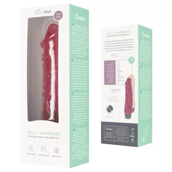 Easytoys Jelly Supreme - realistyczny wibrator - silikon - różowy