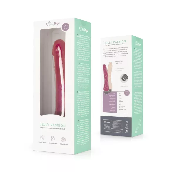 Easytoys Jelly Passion - realistyczny wibrator - silikon - różowy
