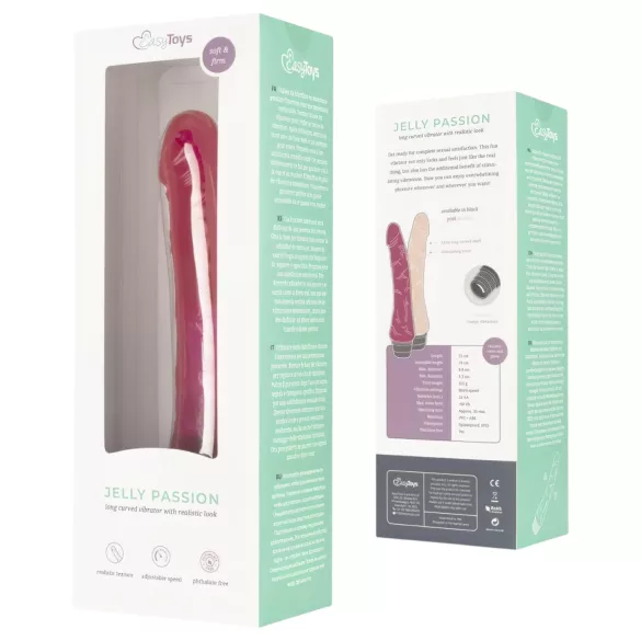 Easytoys Jelly Passion - realistyczny wibrator - silikon - różowy