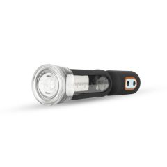   CRUIZR CS08 - zasilana bateryjnie automatyczna pompka do penisa (czarno-przezroczysta)
