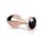 Rosy Gold Korek Analny z Czarnym Kamieniem (rosegold)