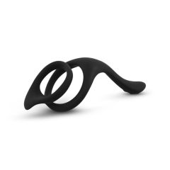   Easytoys Pleasure Ring - elastyczny pierścień na penisa i jądra (czarny)