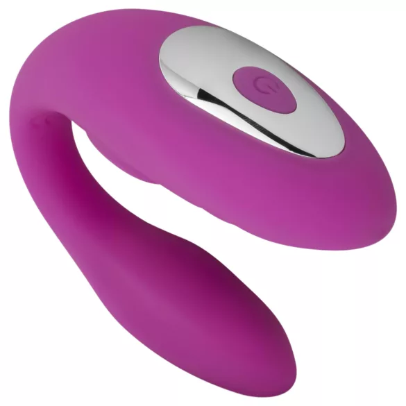 Easytoys - wibrujący stymulator dla par - wodoodporny, z pilotem - różowy