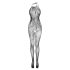 Christine - kwiecisty kombinezon siatkowy - (czarny) - XS-L